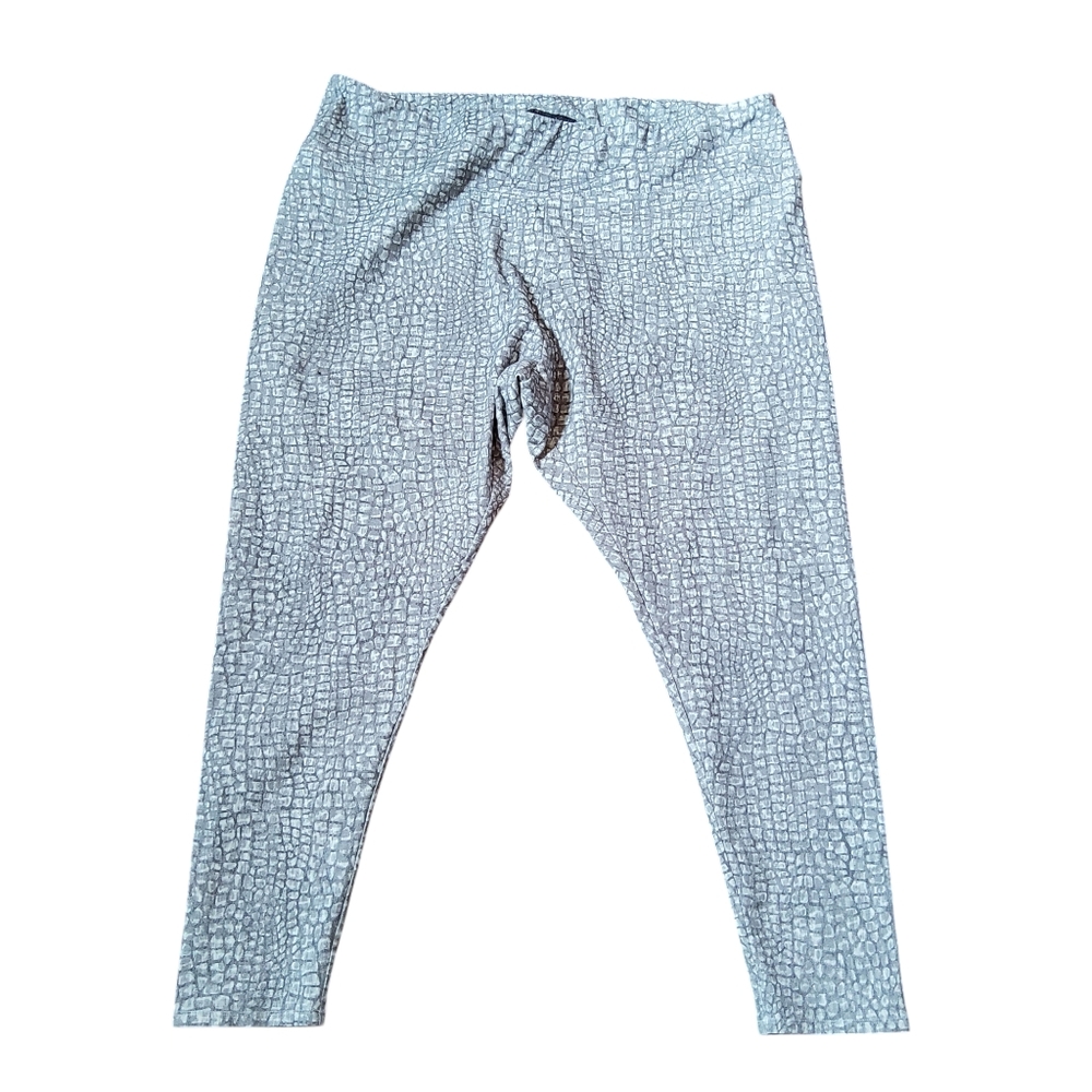 Soft Surroundings High Waist Pull On Print Leggings Size 3X Grey New